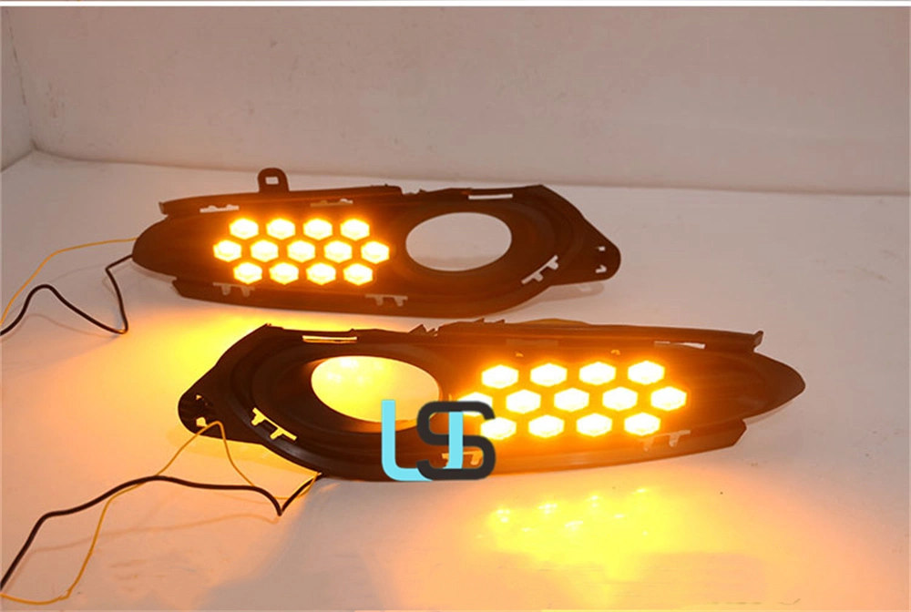 Car Accessories DRL Brake Reverse Front Bumper Fog Lamp Cover Daytime Running Lights Turn Signal Daylight for Honda Hrv Hr-V Vezel 2015-2018